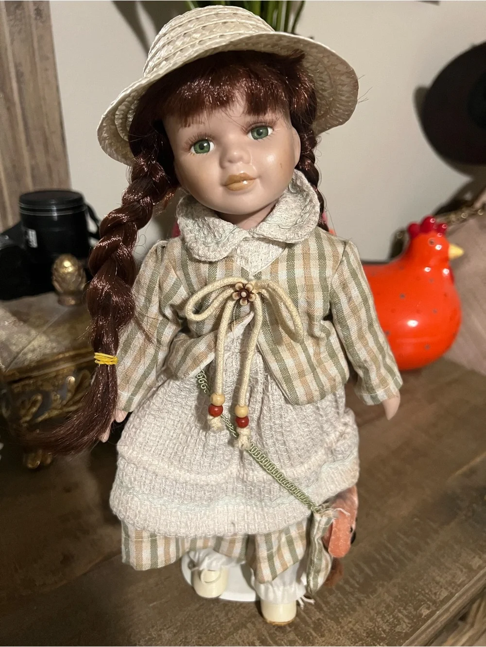 Vintage 12” Porcelain Collector Doll.
